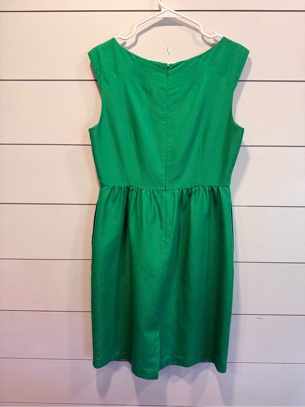 J. Crew Kelly Green Sleeveless Fit-and-Flare Dress - Picture 3 of 7
